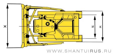 Размеры бульдозера Shantui SD13S Размеры бульдозера Shantui SD13S