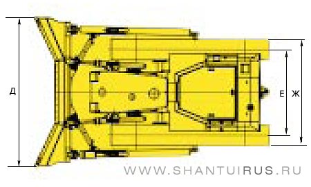 Размеры бульдозера Shantui SD16C Размеры бульдозера Shantui SD16C