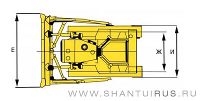 Размеры бульдозера Shantui SD16L Размеры бульдозера Shantui SD16L