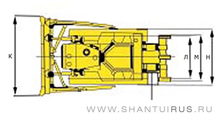 Размеры бульдозера Shantui SD16T Размеры бульдозера Shantui SD16T