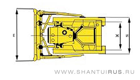 Размеры бульдозера Shantui SD16TL Размеры бульдозера Shantui SD16TL