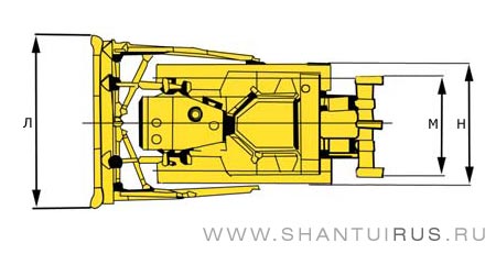 Размеры бульдозера Shantui SD22C Размеры бульдозера Shantui SD22C