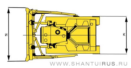 Размеры бульдозера Shantui SD22F Размеры бульдозера Shantui SD22F