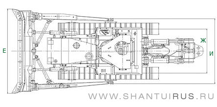 Размеры Shantui SD42-3 Размеры Shantui SD42-3